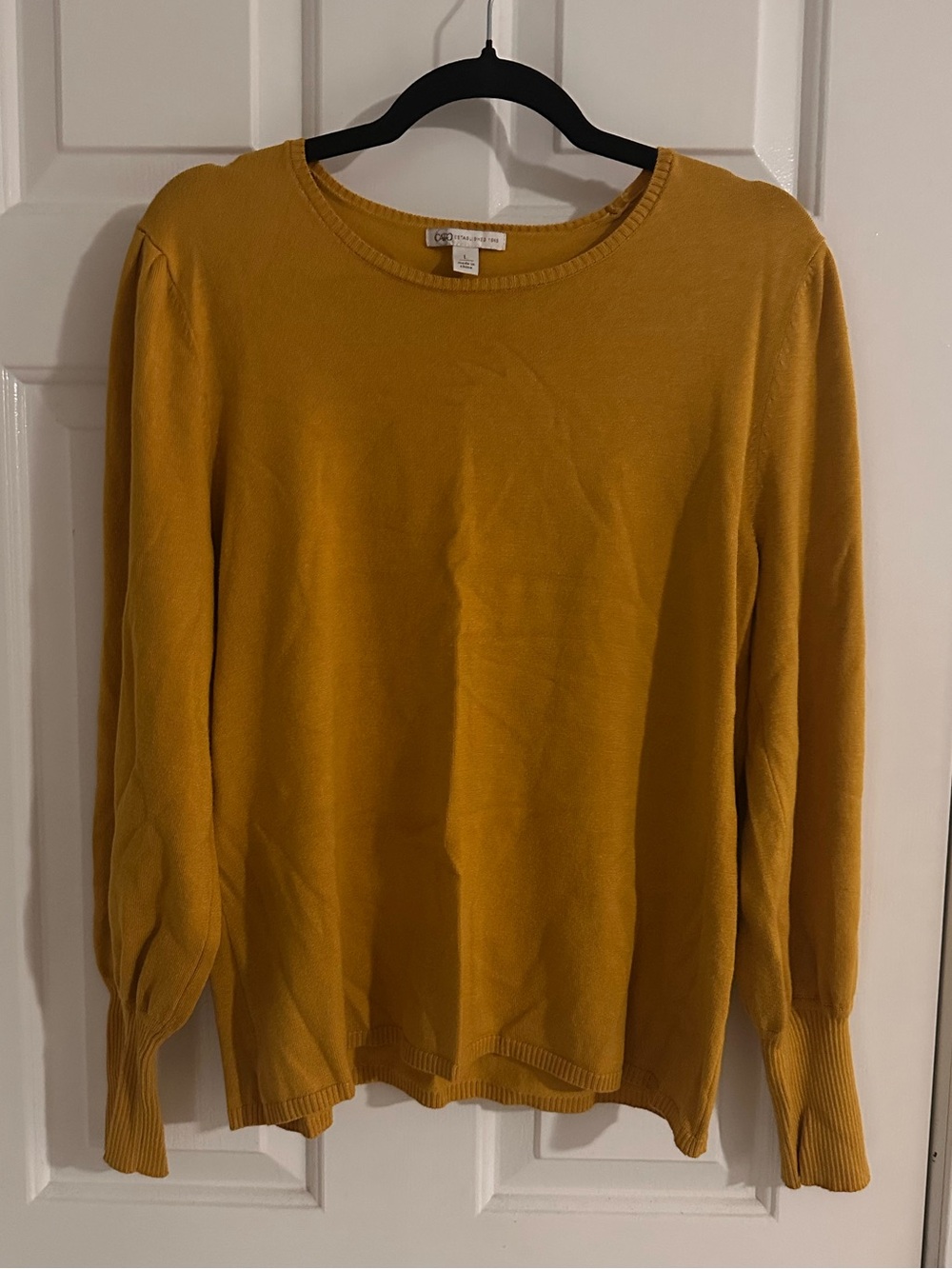 Cato Mustard Crewneck Sweater